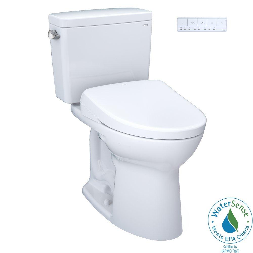 TOTO MW7764726CEG#01 1.28 GPF Elongated Two Piece Toilet with Washlet Seat in Cotton White