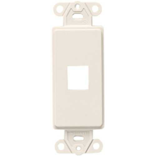 Leviton 41641-T QuickPort Decora Insert, 1-Port, Light Almond