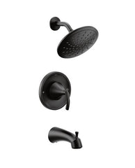 Moen T2843EPBL Glyde One Handle Single Function Bathtub & Shower Faucet in Matte Black (Trim Only)