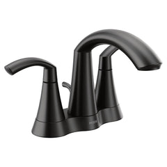 Moen 6172BL Glyde Two Handle Centerset Bathroom Sink Faucet in Matte Black