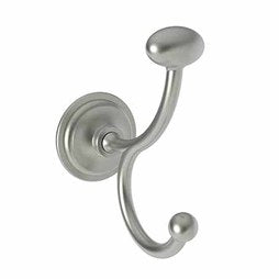 Newport Brass 1600-1660/15S Robe Hook Miro Double Vertical Satin Nickel PVD 4-6/7 Inch 3-7/9 Inch Wall Mount Brass