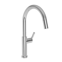 Newport Brass 1500-5143/30 Kitchen Faucet East Linear 1 Lever ADA Midnight Chrome Pull Down Spout Height 10 Inch 1.8 Gallons per Minute