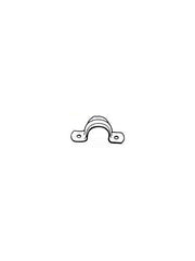 Steel Electric Products 2136S Zinc Plated Steel 2-Hole Conduit Strap