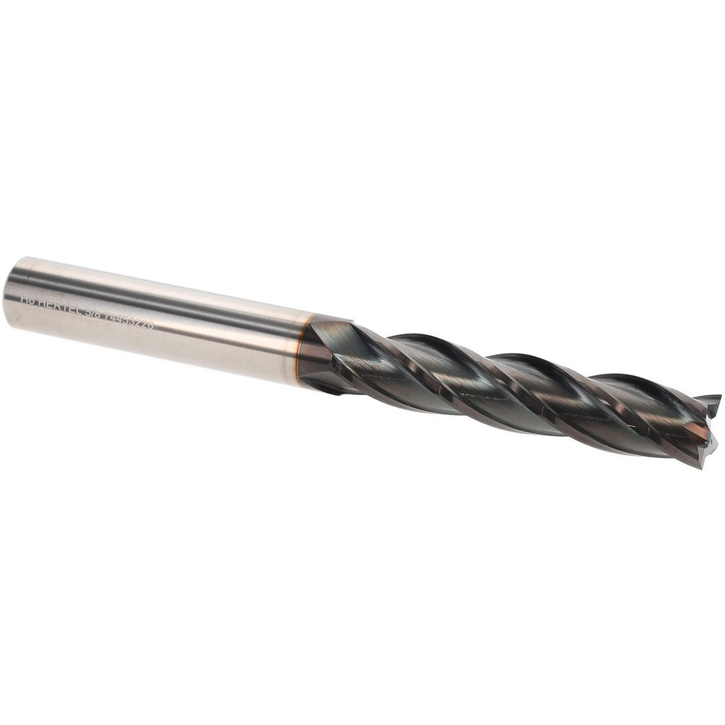 HERTEL Hertel 750306 Square End Mill 5/8 in 4 Flute Solid Carbide Ticn