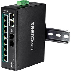 TRENDnet TI-PG102 10-Port Industrial Gigabit PoE+ DIN-Rail Switch, 20Gbps