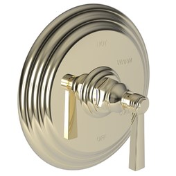 Newport Brass 4-984BP/24A Pressure Balance Valve Trim Amisa Round 1 Lever French Gold PVD