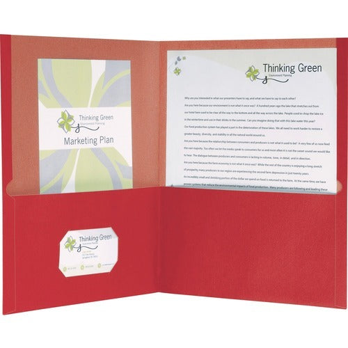 OXFORD Oxford OXF78511 Twin Pocket Folder Red Box of 25