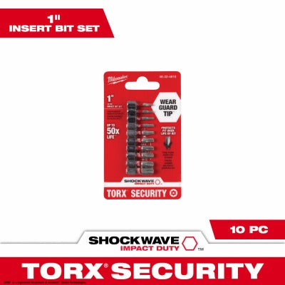 MILWAUKEE Milwaukee 48-32-4618 Torx Security Insert Bit Set 10 Piece