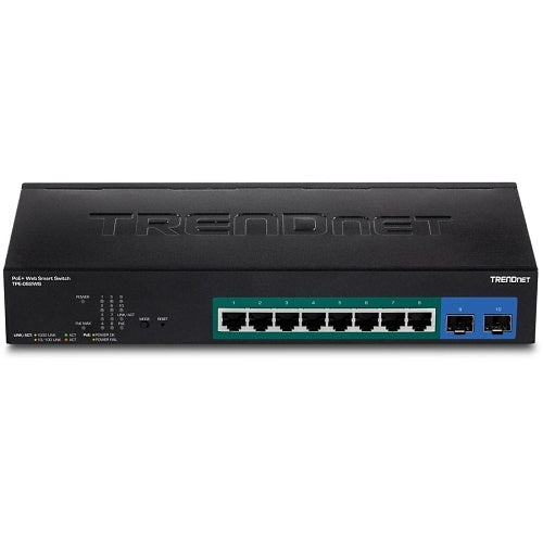 TRENDnet TPE-082WS 10-Port Gigabit Web Smart PoE+ Switch