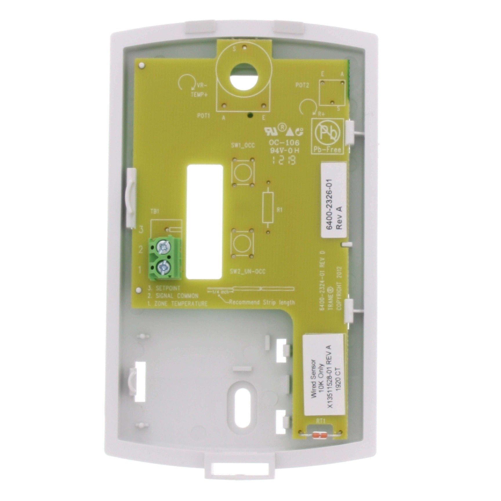 TRANE TRANE SEN01448 10K Ohm Wired Zone Sensor