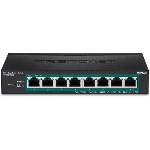 TRENDnet TPE-TG82ES 8-Port Gigabit EdgeSmart PoE+ Switch 16Gbps