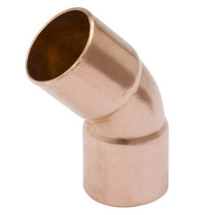 Mueller W03005 Streamline 45 deg Elbow, 1/8 in, C x C, Copper