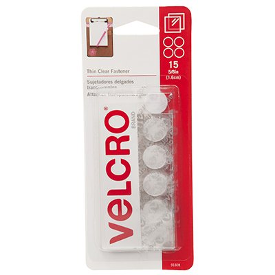 True Value 91328 Velcro Brand Thin Clear Fasteners, 5/8-In. Coins, 15-Ct.