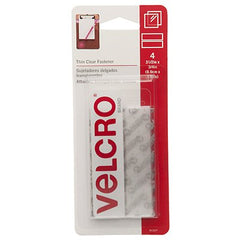 True Value 91327 VELCRO Brand Thin Clear Fasteners, 3.5 x 3/4-In. Strips, 4-Ct.