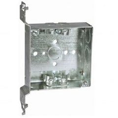 Raco 223 Electrical Box, Square, 21 Cu. in. Power (Size: 4 in x 4 in x 1-1/2 in)