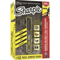 Sharpie 2017818 PRO Fine Point Permanent Markers, Black, 12-Pack