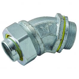 RACO 3444 Connector Conduit 1In 45Deg Liquid Tight Conduit Connectors