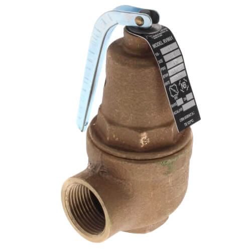 Apollo Valves 10-616-07 1-1/4 inch FNPT x 1-1/2 inch FNPT RVW61 3,343,000 BTU Bronze Hot Water Relief Valve - 40 psi