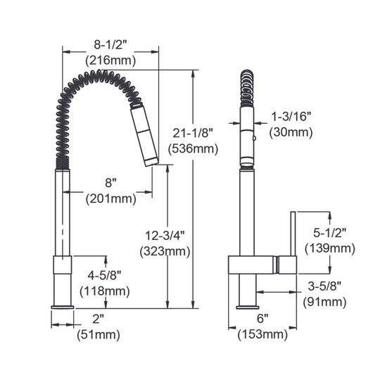 ELKAY Elkay LKAV2031NK Avado Single Hole Kitchen Faucet Semi-Professional Spout Forward Only Lever Handle (1 Hole)