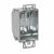 Raco 471 3 In. X 2 In. Switch Box, Gangable, 2-1/4 Deep, One 1/2 KO & NMSC Clamps, Plaster Ears