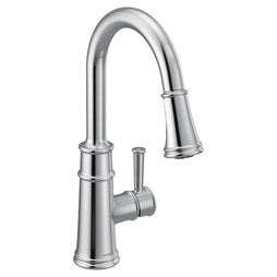 Moen 6260 Bar Faucet Belfield 1 Lever ADA Chrome Pull Down 1.5 Gallons per Minute