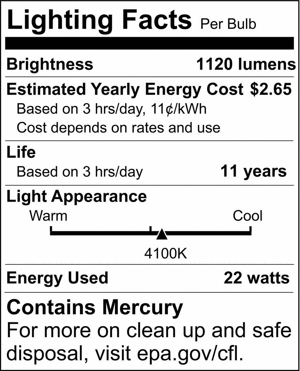 SATCO S6500 22W G10Q Fluorescent Light Bulb with 4-Pin Base SS6500