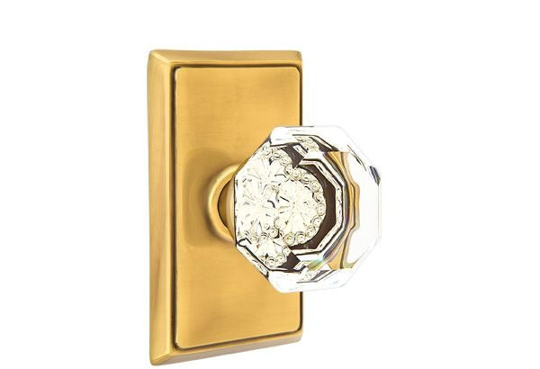 EMTEK Emtek 8221OTUS7 Old Town Glass Privacy Knob French Antique Brass
