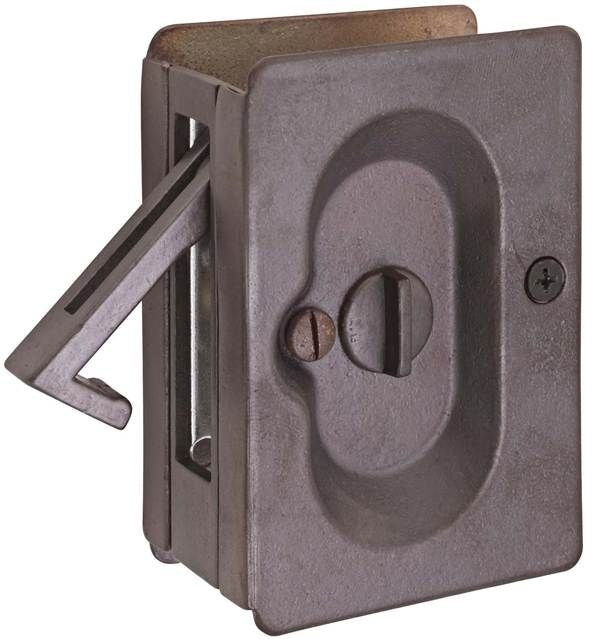 EMTEK Emtek 2102MB Privacy Pocket Door Lock Medium Bronze