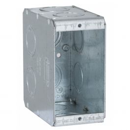 RACO 695 Masonry Box, 1 Device, Non-Gangable, 3-1/2 Deep, 1/2 & 3/4 End Knockouts