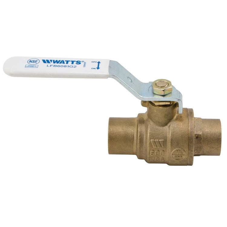 Watts Regulator 0450109 Ball Valve 1/2 Inch Lead Free Sweat Stainless Steel Ball & Stem