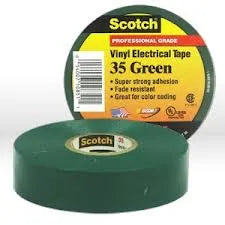 3M 10851 Scotch 35 Color Coded Vinyl Electrical Tape 3/4 Inch x 66 Feet Green