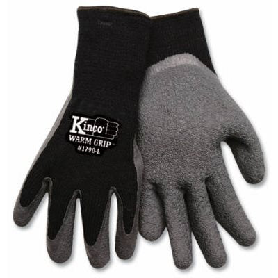 TRUE VALUE 1790L Large Men's Cold-Weather Latex-Coated Knit Gloves