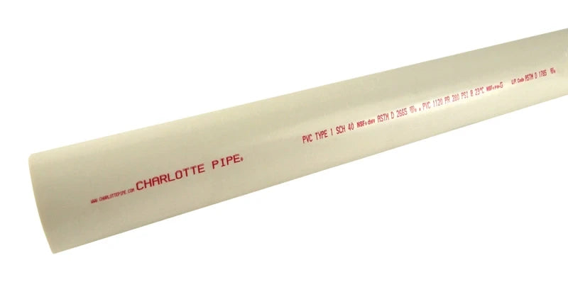 CHARLOTTE PIPE Charlotte Pipe PVC 04005 1000HC Schedule 40 PVC Pipe 1/2 in x 5 ft