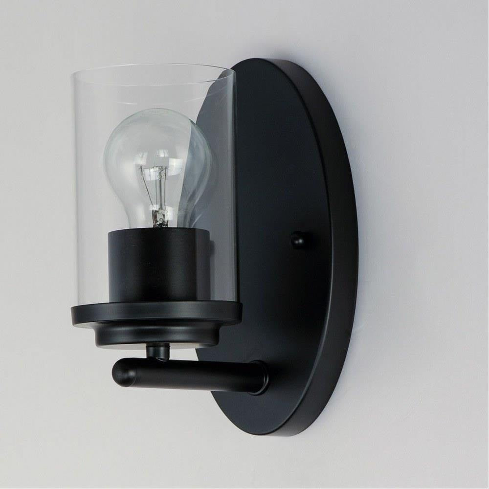 MAXIM LIGHTING Maxim Lighting 10211CLBK Corona 1-Light Wall Sconce 60W (4.5 in) 10211CLBK
