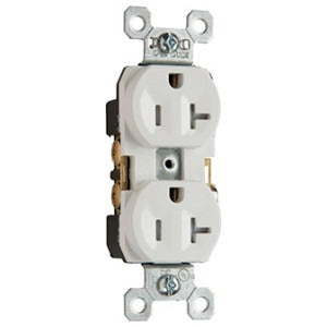 PASS & SEYMOUR Pass and Seymour TR5352 Tamper-Resistant Commercial Grade Receptacle 20A 125V (Duplex)
