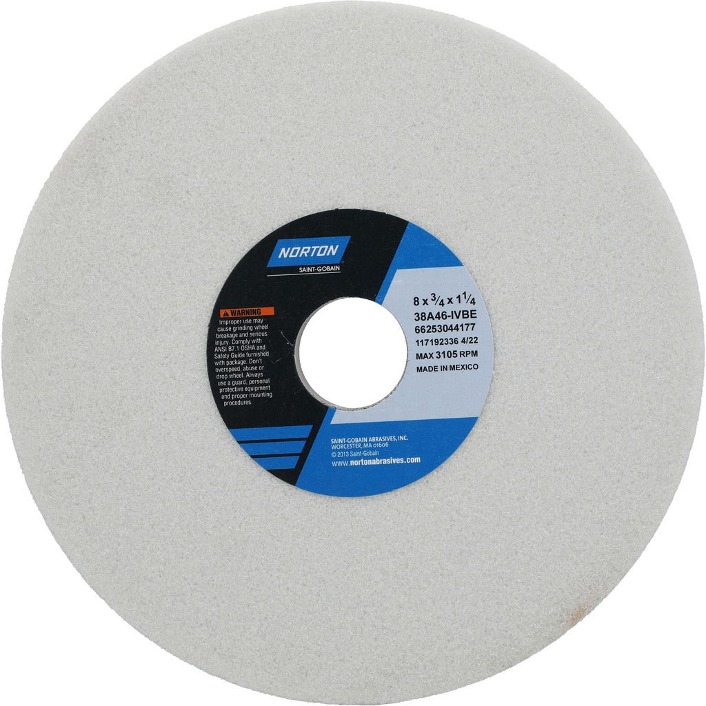 NORTON Norton 66253044177 Surface Grinding Wheel 46 Grit 8 in