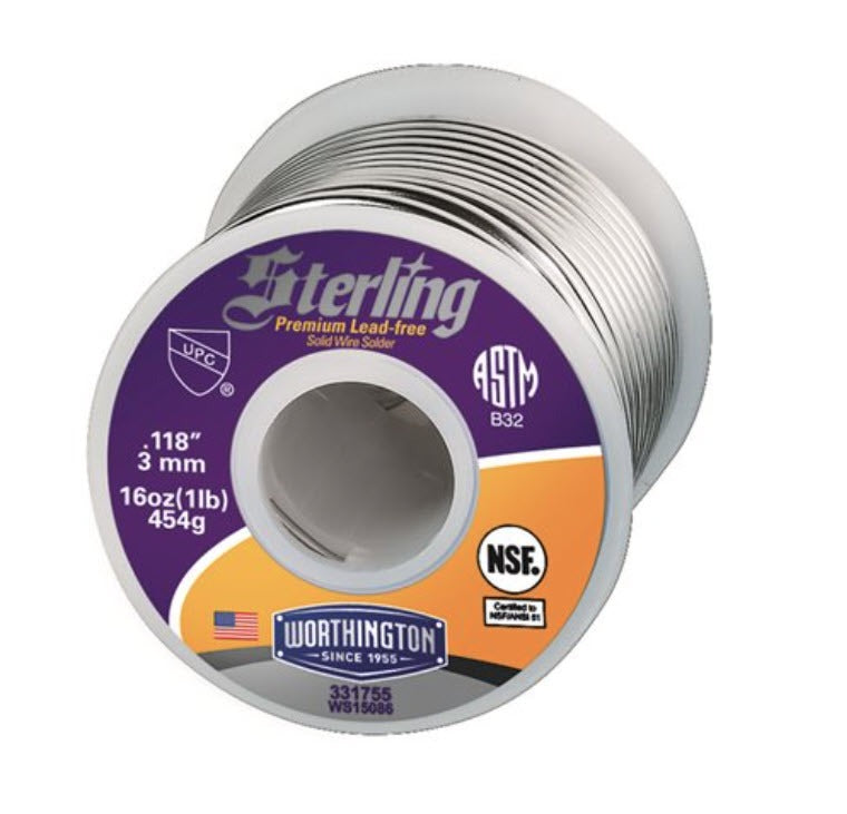 HARRIS HARRIS 331755 Lead-Free Copper-Tin Solder 1 lb