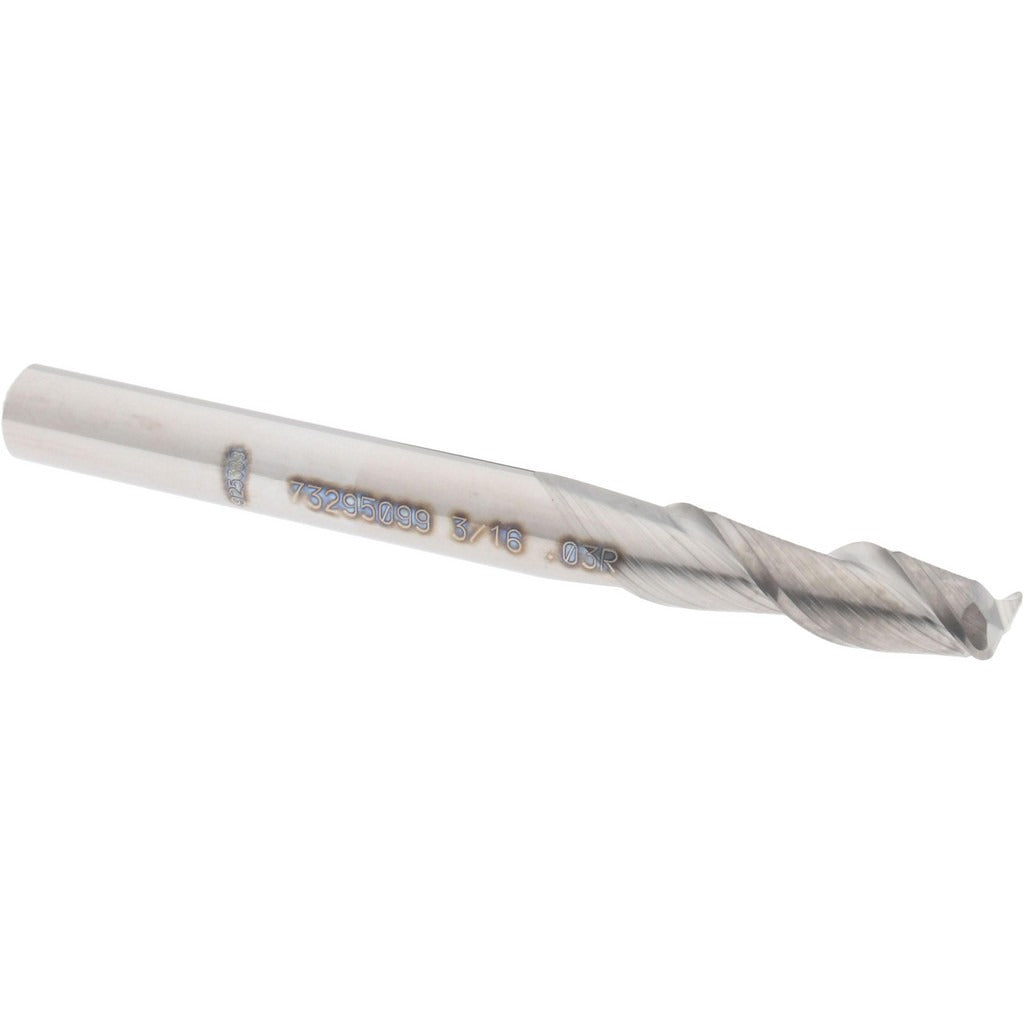 ACCUPRO Accupro 12181294 Corner Radius End Mill 3/16 in 2 Flute