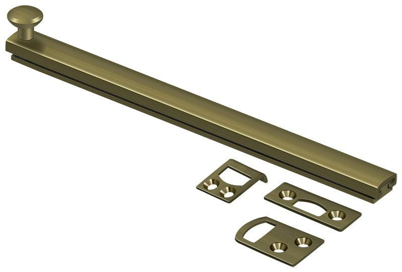 DELTANA Deltana 8SBCS5 Surface Bolt 8 Inches Antique Brass