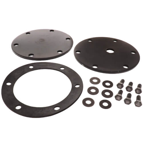 Burnham Boiler 110048-01 Tapped Heater Cover Plate with Gasket and Bolts Replacement 7036002, 7036001, 8036068, 6036003