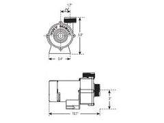 Waterway Plastics 3312620-14 Tiny Might Circulation Pump 230V 1/16HP