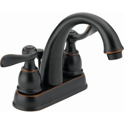 True Value 25996LF-OB-ECO Delta Windemere Bronze 2-Lever Lavatory Faucet