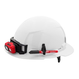 Milwaukee Tool 48-73-1121 White Full Brim Hard Hat with 6-Point Ratcheting Suspension - Type 1, Class E