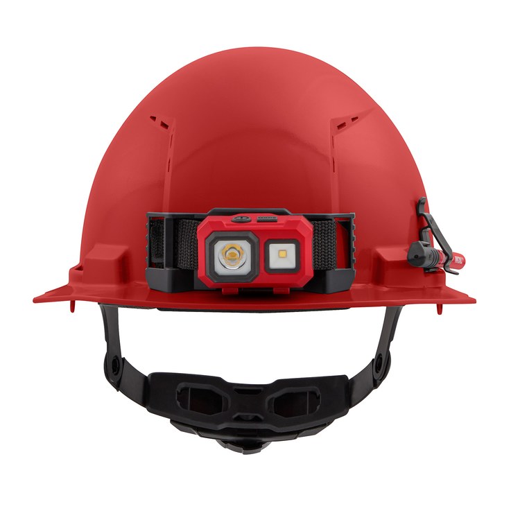 Milwaukee Tool 48-73-1228 Red Front Brim Vented Hard Hat with 6 Point Ratcheting Suspension Type 1 Class C