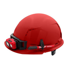 Milwaukee Tool 48-73-1228 Red Front Brim Vented Hard Hat with 6 Point Ratcheting Suspension Type 1 Class C