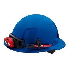 Milwaukee Tool 48-73-1105 Blue Full Brim Hard Hat with 4 Point Ratcheting Suspension