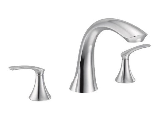 Moen T523SRN Seena Two Handle Roman Tub Faucet in Spot Resist Brushed Nickel