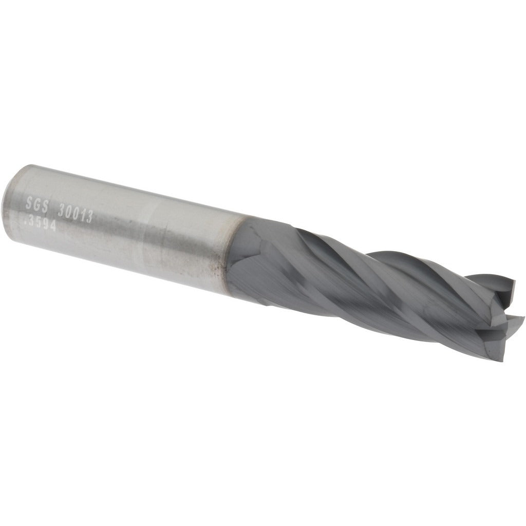 KYOCERA SGS PRECISION TOOLS Sgs 30013 Square End Mill 23/64 in 4 Flute Solid Carbide