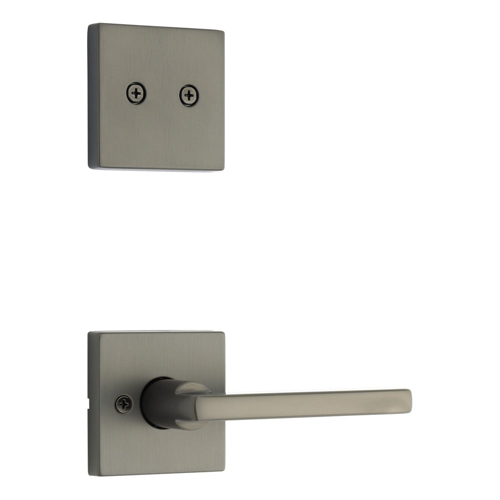 KWIKSET Kwikset 973HFLSQT-18G Dummy Lever Trim Square Rose Gunmetal