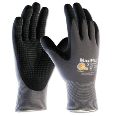 PIP 34-844/L ATG Seamless Knit Nylon Glove W/Nitrile Coated Dot Palm LG